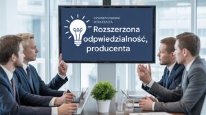 Biuro z dokumentami i kalkulatorem ilustrujące rozszerzoną odpowiedzialność producenta ROP 2025 - regulacje i obowiązki