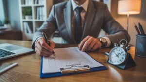 Biuro z dokumentami BDO, kalkulatorem i notatkami - jak wypełnić BDO szybko i bez błędów w 2025
