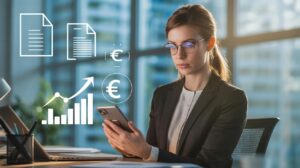 Biuro z dokumentami systemu kaucyjnego i kalkulatorem do obliczania kaucji od 2025 roku