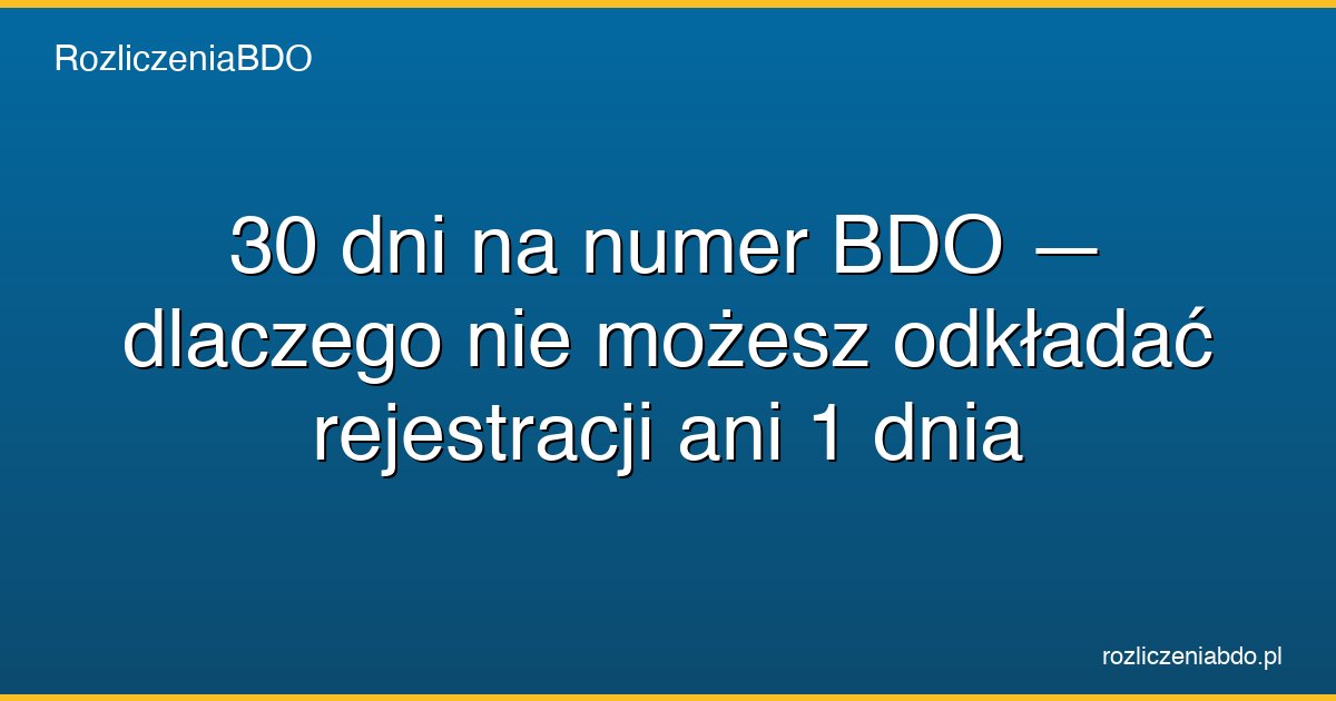 bdo rejestracja 30 dni allegro deadline featured
