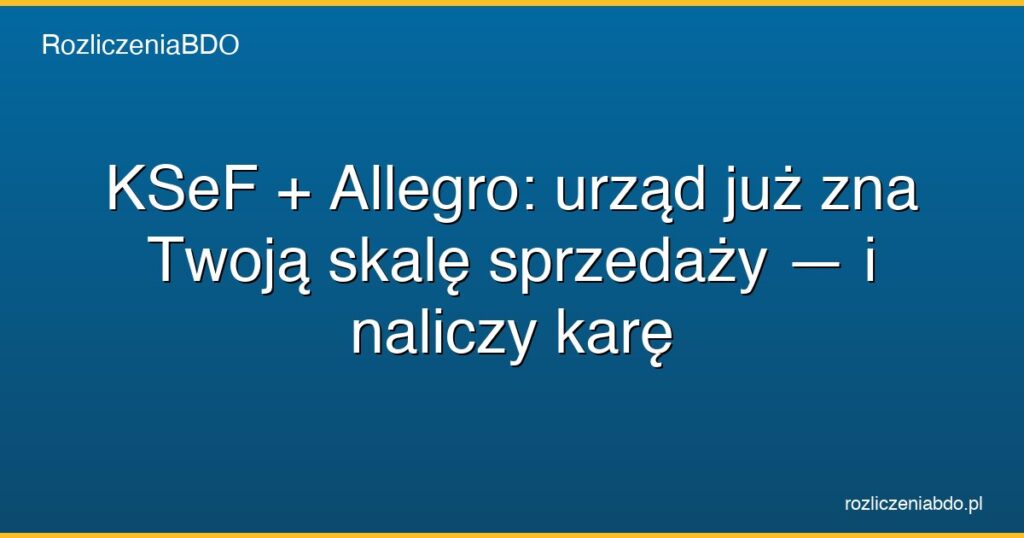 ksef allegro urzad zna skale sprzedazy kara featured
