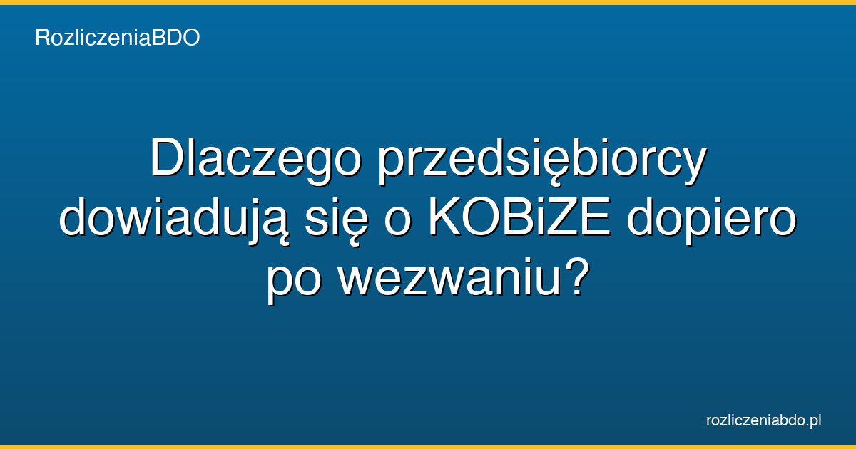 wezwanie kobize obowiazki raport featured