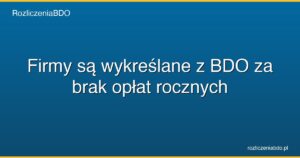 wykreslenie bdo brak oplat rocznych featured