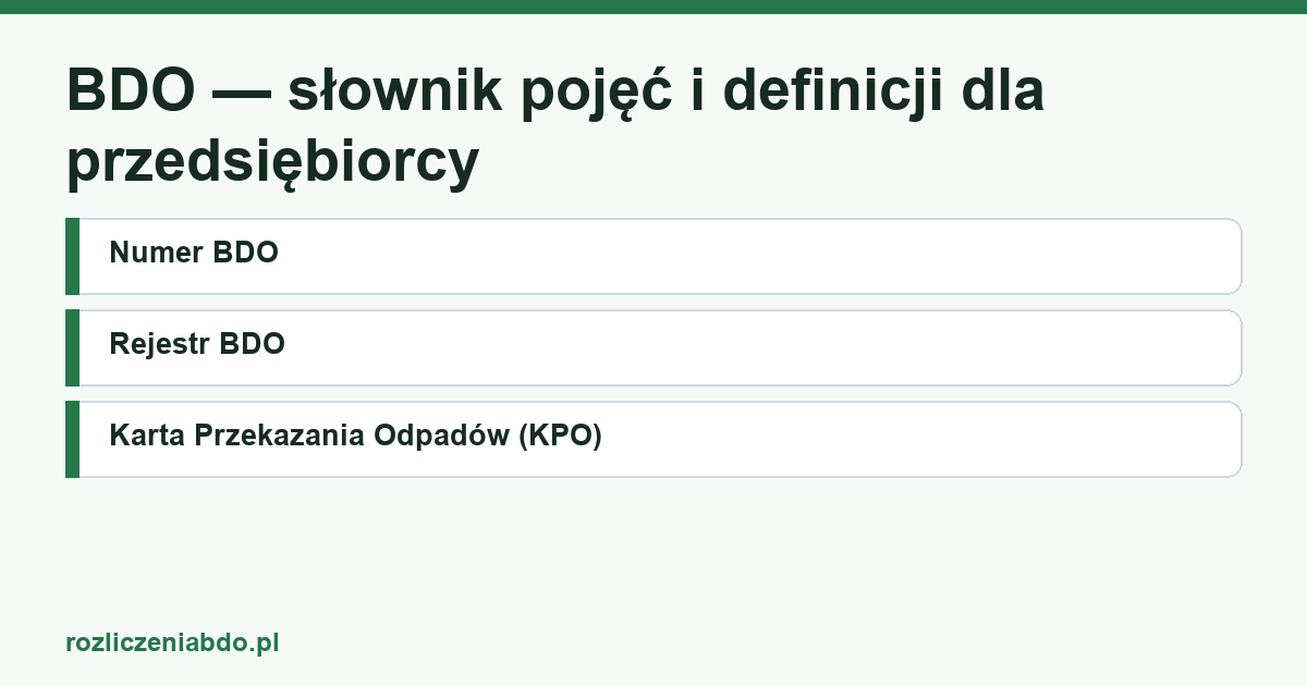 Karta artykułu: BDO — słownik pojęć i definicji dla przedsiębiorcy